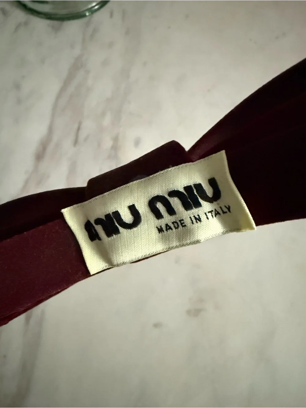 Red Velvet Jewel BalletCore Femme Elegant Bow Headband OS